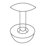 Пресс для изготовл.тарталеток пластик ,L=90,B=62мм белый