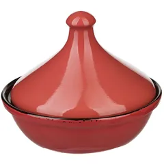 Tagine with lid  ceramics  0.5 l  D=18, H=15 cm  coral.