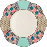 Тарелка «Анемон Ютения» мелкая кост.фарф. D=26,5см белый,разноцветн.