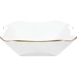 Салатник квадратный фарфор 450мл ,H=49,L=156,B=156мм белый,золотой