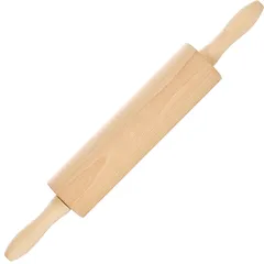 Скалка с вращающимися ручками бук D=65,L=470/260мм нат. бук