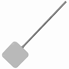 Pizza shovel stainless steel ,L=1.125 m metal.