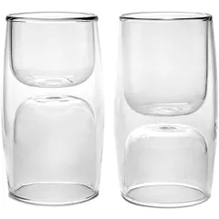 Double glass for hot drinks 100/150ml  glass  D=70, H=125mm  clear.