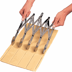 Нож роликовый для теста (7ножей) сталь нерж. металлич.