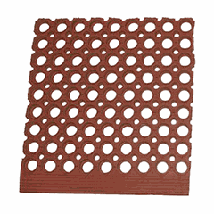Floor mat  rubber , L=153, B=91.5 cm  brown.