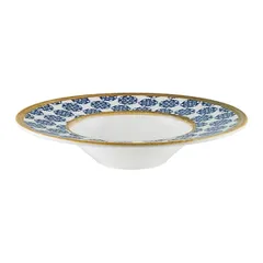 Тарелка для пасты «Калиф Лотус» фарфор 400мл D=28см белый,синий, изображение 2