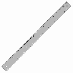 Pastry ruler plastic ,H=1,L=640,B=20mm white