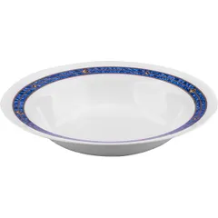 Блюдо «Астрал» круглое глубокое стекло 0,65л D=291,H=68мм белый,синий, изображение 2