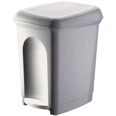 Garbage container with pedal light gray  polyprop.  7 l , H=28.5, L=23, B=19 cm  gray