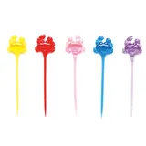 Пики для канапе «Краб»[120шт] пластик ,L=85мм разноцветн.