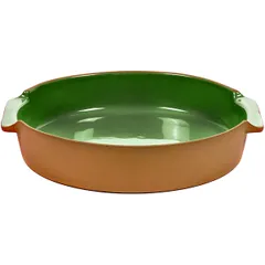 Baking dish ceramics ,H=6,L=32cm green,terracotta