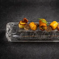 Тарелка «Студия Ро» для презентаций стекло ,H=33,L=210,B=64мм прозр., изображение 3