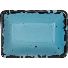 Соусник для соевого соуса фарфор 50мл ,H=25,L=95,B=70мм голуб.,коричнев., изображение 3