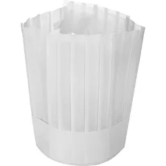 Колпак поварской одноразовый[5шт] мат.нетканый ,H=30,L=29,B=31см белый