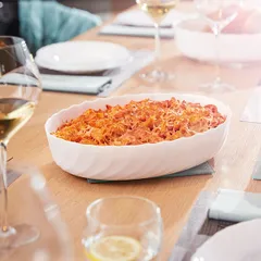 Блюдо «Смарт Кюзин» овальное стекло ,L=32,B=24см белый, изображение 4