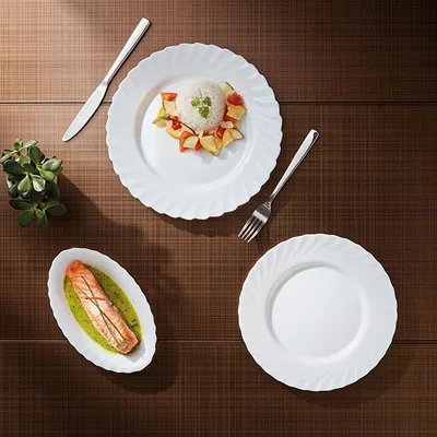 Блюдо «Трианон» круглое стекло D=275,H=25мм белый, Цвет: Белый, Диаметр (мм): 275, изображение 4