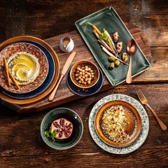 Тарелка «Инк» мелкая фарфор D=30,H=2см коричнев.,белый, изображение 3