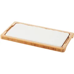 Блюдо для подачи «Базальт» фарфор ,L=25,B=12см белый,матовый, изображение 2