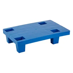 Паллет сплошной на ножках полиэтилен ,H=14,L=60,B=40см синий