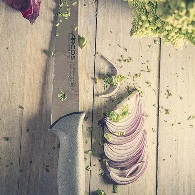 Нож поварской «Колор проф» сталь нерж.,полипроп. ,L=39/25см серый, изображение 3