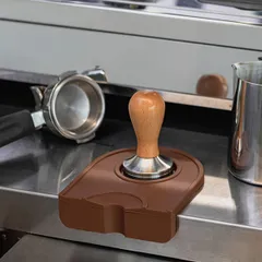 Темпер для кофе сталь нерж.,бук D=53,H=95мм стальной,бежев., изображение 3