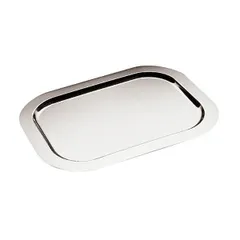 Rectangular tray “Fineness”  stainless steel , L=50, B=38 cm  silver.