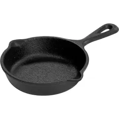 Сковорода-кокотница чугун D=90,H=25,L=155,B=100мм черный