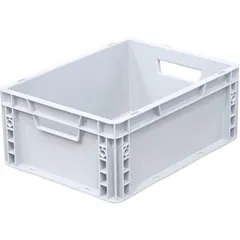 Ящик для продуктов сплошной с ручками (от 0 до +50°C) полипроп. 20л ,H=17,L=40,B=30см серый