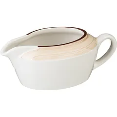 Соусник «Чино» фарфор 127мл ,H=50,L=133,B=78мм белый,бежев., изображение 3