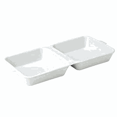 Менажница 2 секции фарфор ,L=31,5,B=14см белый