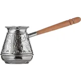 Turk stainless steel,wood 350ml D=9,H=10cm silver.