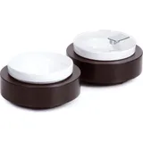 Емкость фуршетная «Фрэймс» на подставке пластик,полиэтилен 0,55л ,H=85мм белый,коричнев.