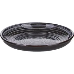 Тарелка «Маренго» мелкая для вторых блюд керамика D=18,H=3см черный,белый, изображение 4