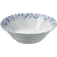 Salad bowl “Beatrice”  porcelain  1.15 l  D=222, H=66mm  white, blue