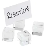 Держатель для карточек  4шт.+20карточек акрил прозр.