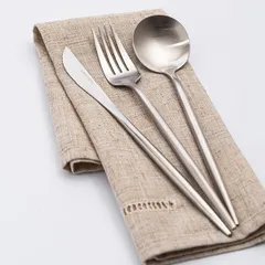 Нож столовый «Стил Сильвер Мэтт» сталь нерж. ,L=223,B=15мм серебрист., изображение 4