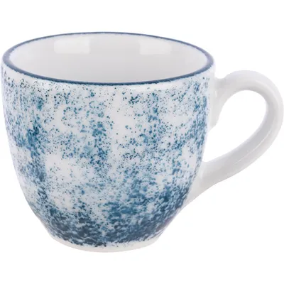 Чашка кофейная «Аида» для эспрессо с декором  фарфор 80мл белый,синий, Цвет: Белый