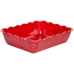 Salad bowl with wavy edges san-plastic 4l ,H=80,L=330,B=265mm red