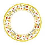 Тарелка «Тэзис» фарфор D=24см белый,желт.