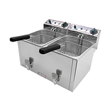 Deep fryer FR10+10LT steel ,H=35.5,L=48,B=53cm 3KW metal.