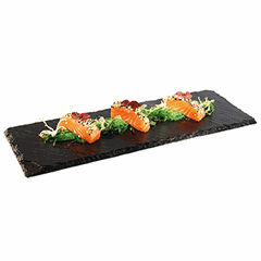 Serving dish natural slate ,H=5,L=300,B=120mm black