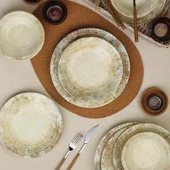 Тарелка «Нанокрем Бейж» мелкая фарфор D=210,H=24мм бежев., изображение 2