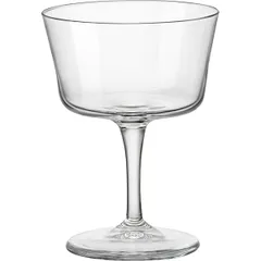 Champagne saucer “Novecento” glass 220ml D=90,H=124mm clear.