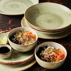 Тарелка «Крафт Грин» мелкая фарфор D=20,H=2см зелен., изображение 4