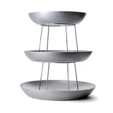 Этажерка «Арго» 3 яруса 30х35х40см алюмин. ,H=44см серебрист.