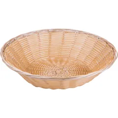 Wicker basket for bread  polyrottan  D=25, H=7cm  light brown.