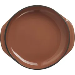 Блюдо «Карактэр» овальное керамика ,H=3,L=16,B=14см красный,коричнев., изображение 3