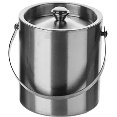 Емкость для льда «Проотель» с крышкой сталь нерж. 1,1л D=12,H=14,B=14см металлич., изображение 2