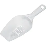 Ice scoop perforated polycarbonate 250ml ,L=270,B=95mm clear.