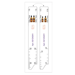 Bar ruler “Early Times” 0.7, 0.75, 1 l  plastic , L=28, B=2cm  white